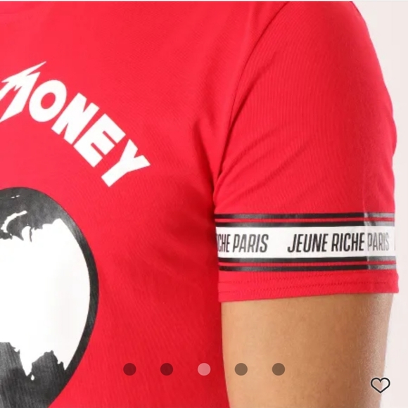 Jeune Riche Paris Red Money Machine T-shirt - Picture 5 of 9